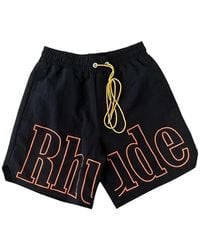 Rhude - Logo-Print Swim Shorts - Lyst