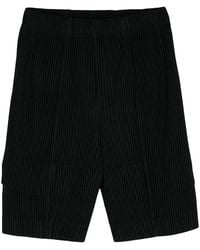 Homme Plissé Issey Miyake - Cargo Plissé-Effect Shorts - Lyst