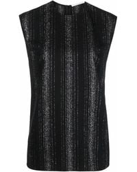 Stella McCartney - Lurex Striped Sleeveless Blouse - Lyst