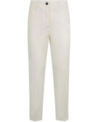 Peserico - Buttoned Straight Trousers - Lyst