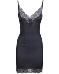 Saint Laurent - Scalloped Lace V-Neck Dress - Lyst