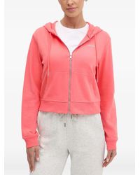DKNY - Drawstring Zip-Up Hoodie - Lyst