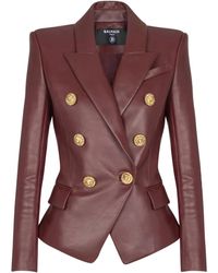 Balmain - 6-Buttons Lambskin Jacket - Lyst