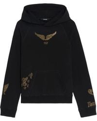 Zadig & Voltaire - Sudadera con detalles de cristal y capucha - Lyst