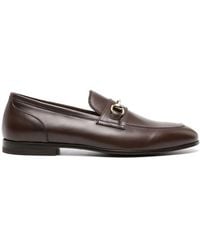 SCAROSSO - Horsebit-Detail Leather Loafers - Lyst