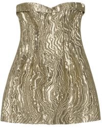 Jonathan Simkhai - Darcie Metallic-Effect Strapless Mini Dress - Lyst
