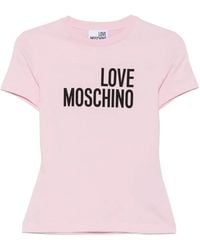 Love Moschino - Logo-Print T-Shirt - Lyst