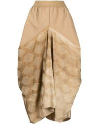 Uma Wang - Jacquard Draped Maxi Skirt - Lyst