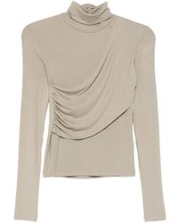 Patrizia Pepe - High-Neck Draped Top - Lyst