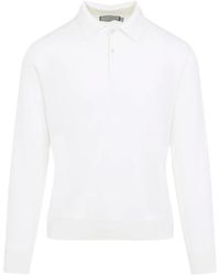 Canali - Polo En Laine À Manches Longues - Lyst