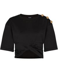 Balmain - Camiseta con detalle de botones - Lyst
