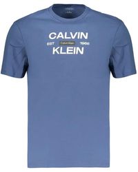 Calvin Klein - Logo-Print Cotton T-Shirt - Lyst