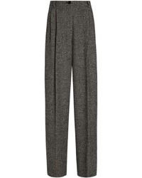 Dolce & Gabbana - Wool Blend Trousers With Dotted Print - Lyst