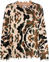 Semicouture - Camouflage Jersey-knit Jumper - Lyst