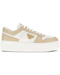 Prada - Flatform-Sneakers mit Einsätzen - Lyst