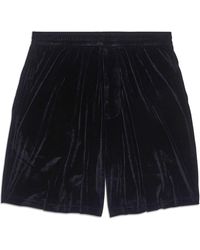 Balenciaga - Shorts aus Samt - Lyst