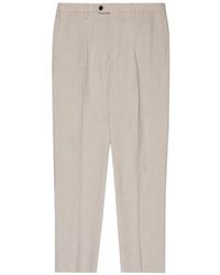 Incotex - Patterned Linen Trousers - Lyst