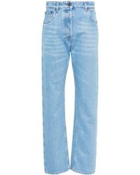 Prada - High-Rise Tapered Jeans - Lyst