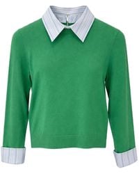 Alice + Olivia - Porla Collared Sweater - Lyst