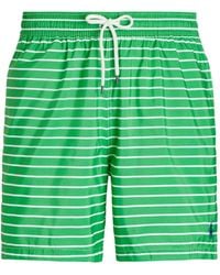 Polo Ralph Lauren - Striped Drawstring-Waist Swim Shorts - Lyst