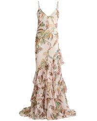 Etro - Ruffled Paisley-Print Maxi Dress - Lyst