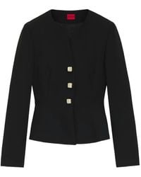HUGO - Chaqueta Con Dobladillo Peplum - Lyst