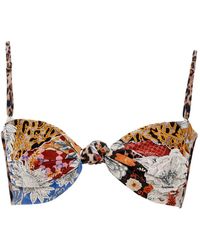Agua Bendita - Top Bikini Con Design Patchwork - Lyst
