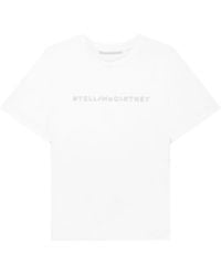 Stella McCartney - Crystal-Embellished Logo T-Shirt - Lyst
