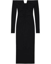 Amazuìn - Gathered Off-The-Shoulder Midi Dress - Lyst