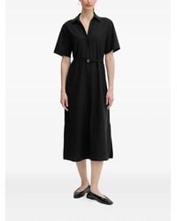 BOSS - Belted Midi Shirt Dress - Lyst