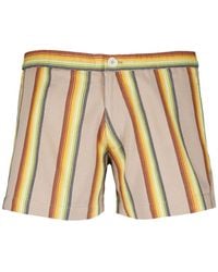 Marrakshi Life - Striped Cotton Shorts - Lyst