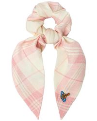 Vivienne Westwood - Large Check-Pattern Orb-Patch Scrunchie - Lyst
