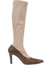 MM6 by Maison Margiela - Knee-High Leather Boots - Lyst