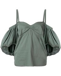 Hache Cold Shoulder Blouse - Gray