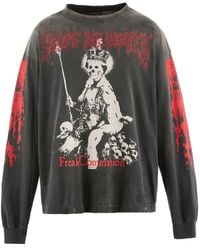 SAINT Mxxxxxx - Graphic-Print Long-Sleeve T-Shirt - Lyst