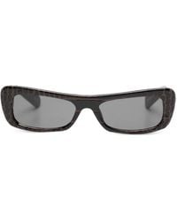 Jacquemus - Capri Crocodile-Effect Sunglasses - Lyst