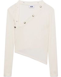 Gcds - Button Asymmetric Blouse - Lyst