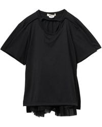 Comme des Garçons - T-Shirt Plissé À Découpes - Lyst