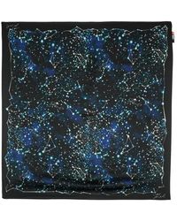 Karl Lagerfeld Fular Space Milkyway de seda - Azul
