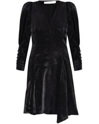 IRO - Asymmetrisches Kleid Mit Puffärmeln - Lyst