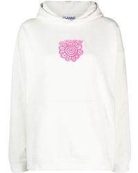 Ganni - Hoodie Aus Bio-Baumwolle - Lyst