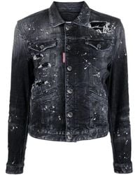 DSquared² - Distressed Denim Jacket - Lyst