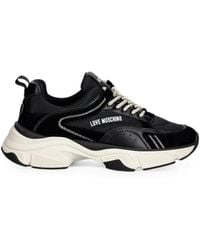 Love Moschino - Logo-Print Panelled Sneakers - Lyst