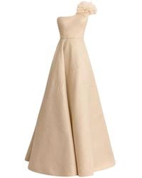 Gemy Maalouf - One-Shoulder 3D Flowers Gown - Lyst