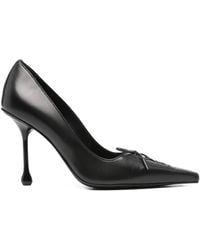 Jimmy Choo - 95Mm Scarlett Lace-Up Pointed-Toe Pumps - Lyst