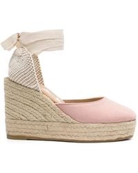 Manebí - Espadrilles Compensées À Bride Nouée - Lyst