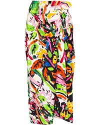 Marni Vestido floral con cintura lazada - Rosa