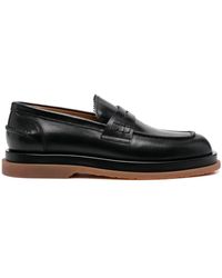 Buttero - Piped-trim Leather Loafers - Lyst
