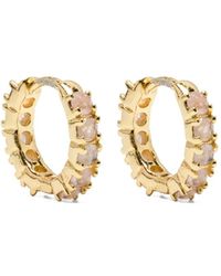 Ryenn's Eyes - Rose-Quartz Huggie Earrings - Lyst