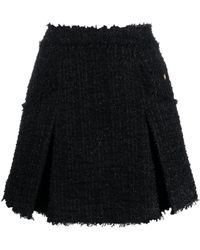 Balmain - Pleated Mini Skirt - Lyst